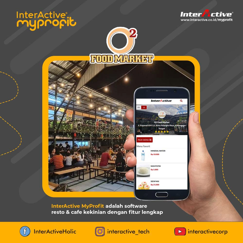 Klien InterActive, myprofit,O2 Food Market Palangka Raya, InterActive MyProfit