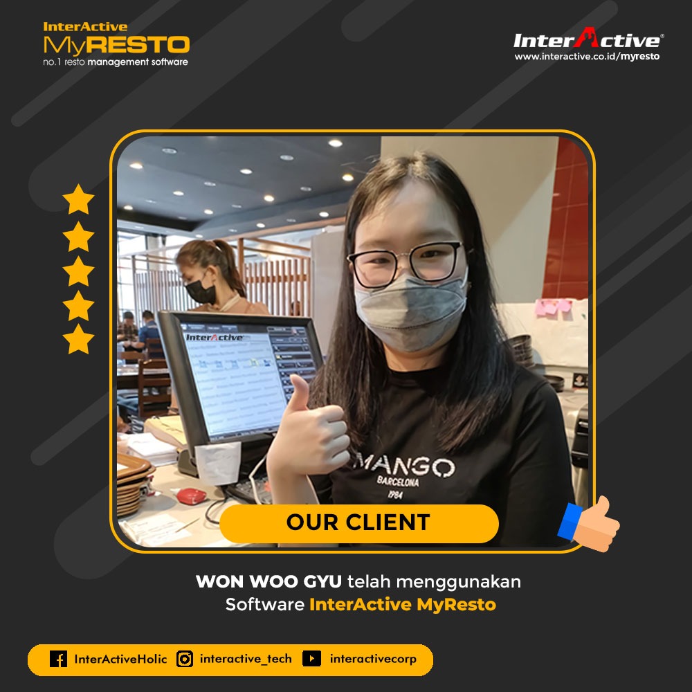 Klien InterActive MyResto Bisnis Won Woo Gyu