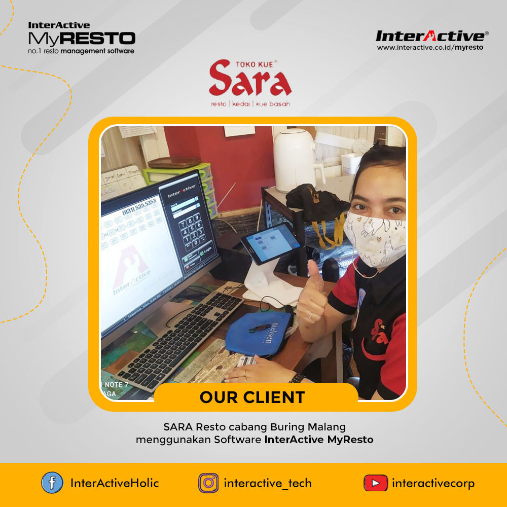 Klien InterActive MyResto Bisnis Toko Kue Sara cabang Cipto Malang